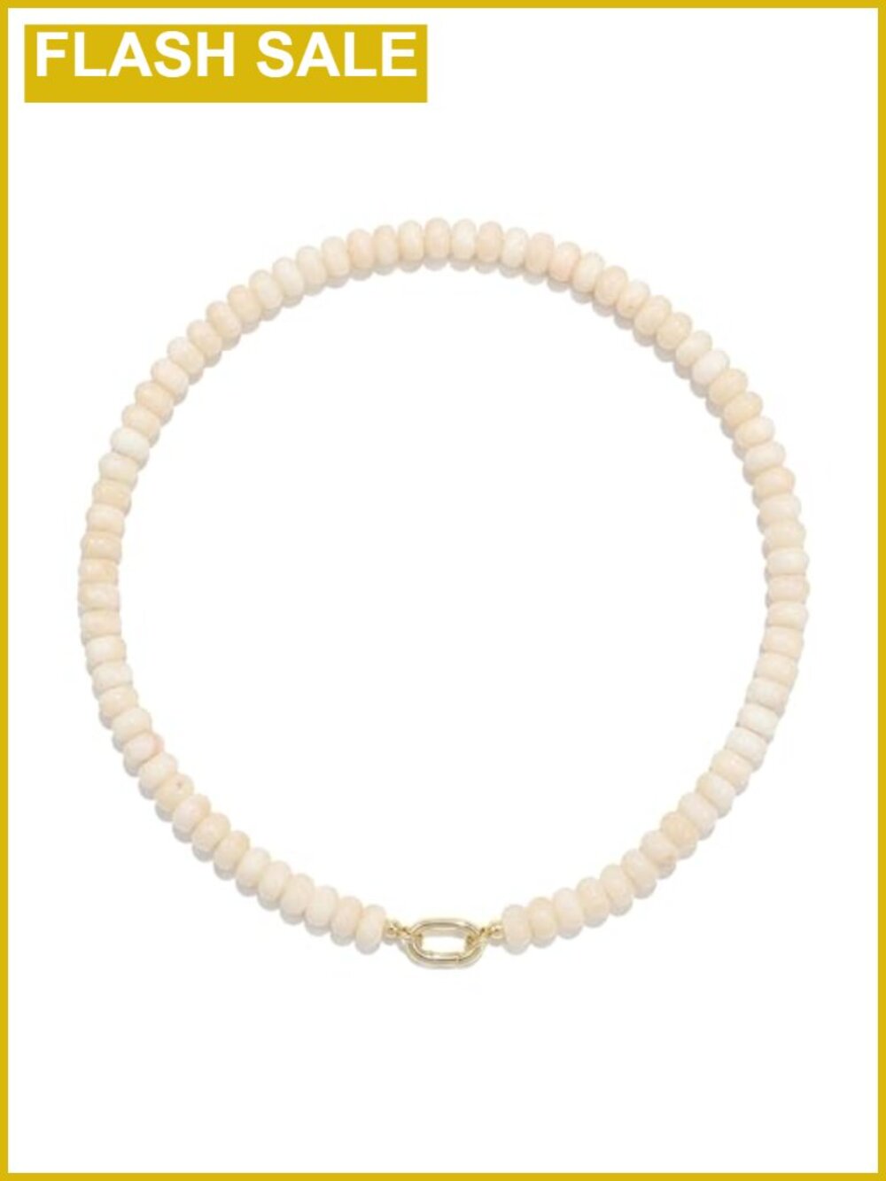 Natural Stone Beaded Necklace Stainless Steel Buckle Boho Women's Jewelry